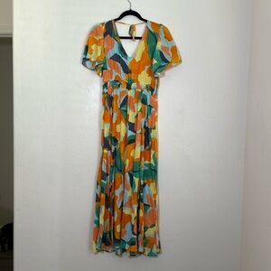 Vibrant Abstract Maxi Dress